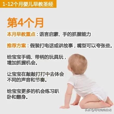 4个月宝宝应该学些什么？